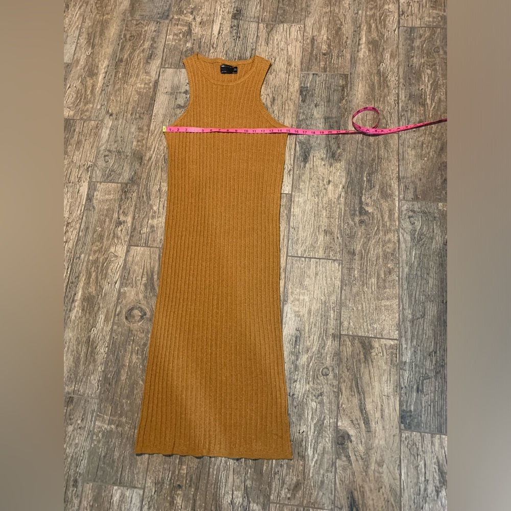 Women’s ASOS mustard sleeveless maxi dress sz 8 Preloved good condition #hippie - Picture 3 of 5